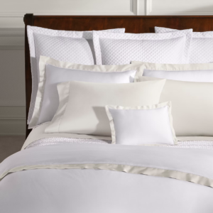 Ralph Lauren Organic Sateen Border King Duvet Cover  Parchment