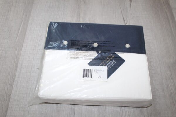 Ralph Lauren RL Organic Sateen Border Twin Duvet Cover  Polo Navy - Image 4