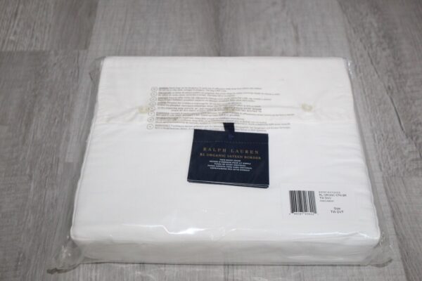 Ralph Lauren RL Organic Sateen Border Twin Duvet Cover  Parchment - Image 6