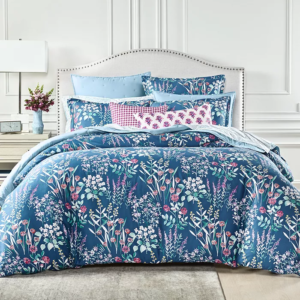 Sky Midnight Meadow 100% Cotton 3.- Pc King Duvet Cover Set