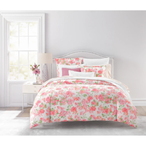 Sky Blushing Hydrangea Collection Full /Queen Duvet Cover & Shams Set