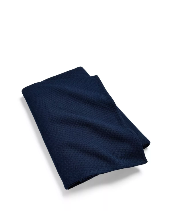 LAUREN RALPH LAUREN King Classic Weave Blanket  Navy