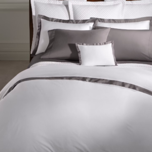 Ralph Lauren RL Organic Sateen Border Twin Duvet Cover  Graphite