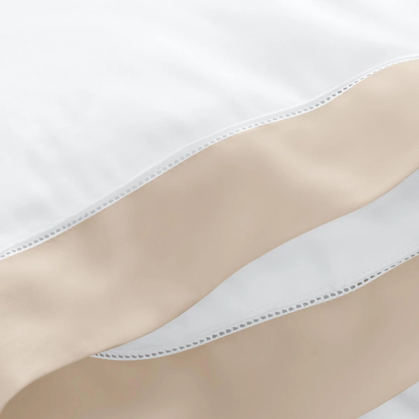Ralph Lauren RL Organic Sateen Border King Duvet Cover  Coastal Sand - Image 3