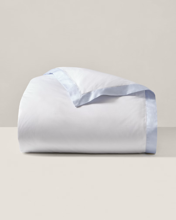 Ralph Lauren RL Organic Sateen Border Twin Duvet Cover  Blue Hyacinth - Image 2