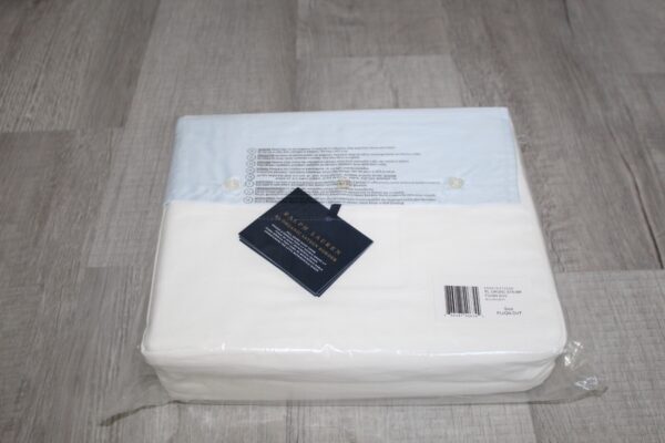 Ralph Lauren RL Organic Sateen Border Full/Queen Duvet Cover Blue Hyacinth - Image 6