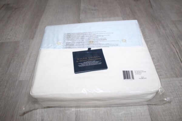 Ralph Lauren RL Organic Sateen Border Full/Queen Duvet Cover Blue Hyacinth - Image 7