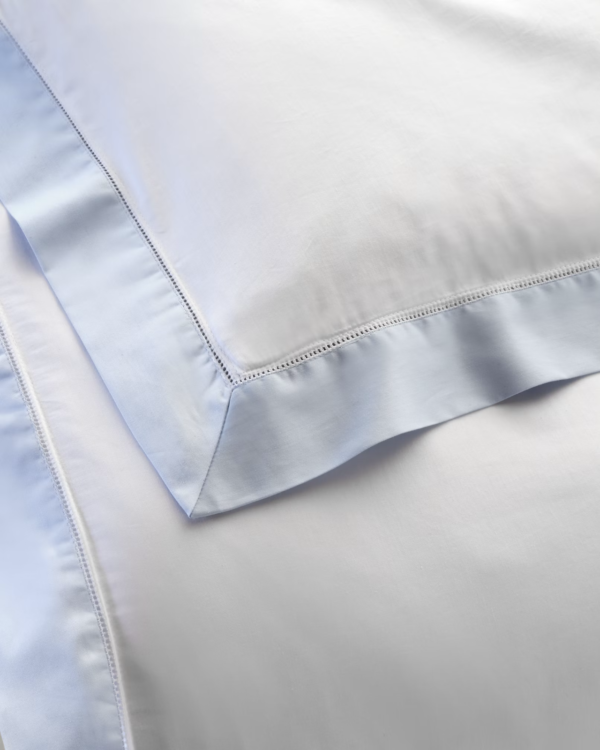 Ralph Lauren RL Organic Sateen Border Twin Duvet Cover  Blue Hyacinth - Image 3