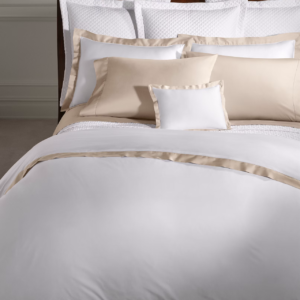 Ralph Lauren RL Organic Sateen Border King Duvet Cover  Coastal Sand