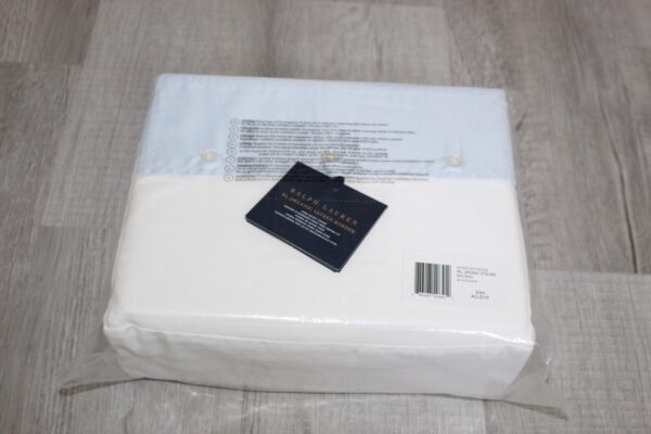 Ralph Lauren RL Organic Sateen Border King Duvet Cover  Blue Hyacinth - Image 8