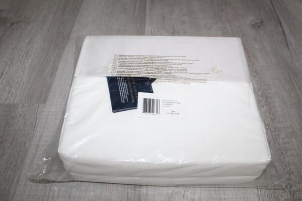 Ralph Lauren RL Organic Sateen Border Full/Queen Duvet Cover True Platinum - Image 5