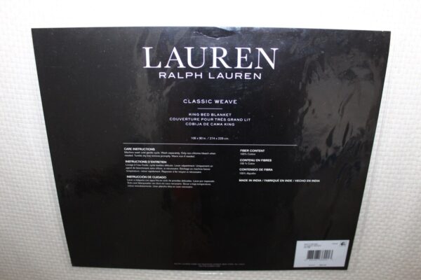 LAUREN RALPH LAUREN King Classic Weave Blanket  Cream - Image 7
