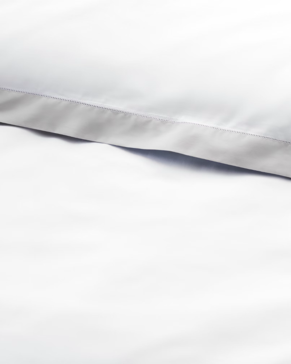 Ralph Lauren RL Organic Sateen Border King Duvet Cover Platinum - Image 6