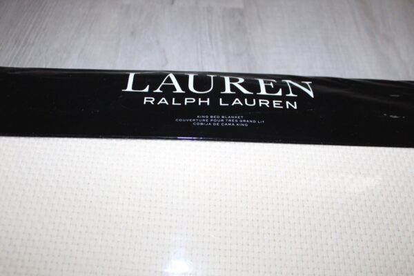 LAUREN RALPH LAUREN King Classic Weave Blanket  Cream - Image 5