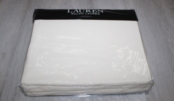 LAUREN RALPH LAUREN King Classic Weave Blanket  Cream - Image 4