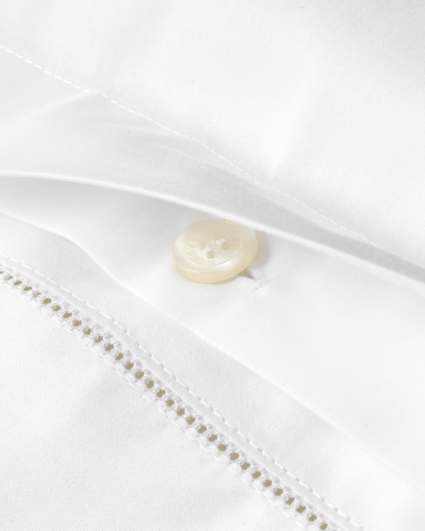 Ralph Lauren RL Organic Sateen Border Full/Queen Duvet Cover  Studio White - Image 4