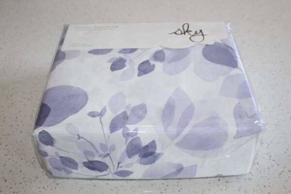 Sky Misty Eucalyptus 100% Cotton 3 Pc King Duvet Cover Set - Image 4