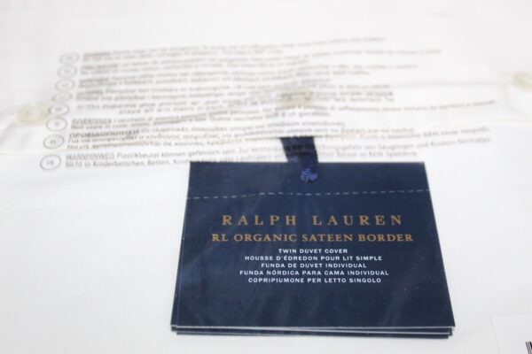 Ralph Lauren RL Organic Sateen Border Twin Duvet Cover  Parchment - Image 7