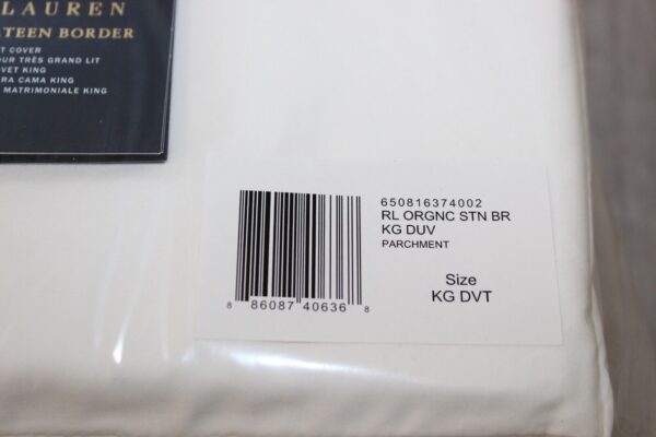 Ralph Lauren Organic Sateen Border King Duvet Cover  Parchment - Image 7