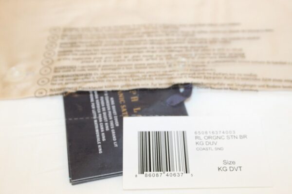 Ralph Lauren RL Organic Sateen Border King Duvet Cover  Coastal Sand - Image 9