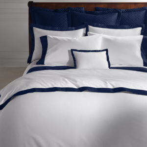 Ralph Lauren RL Organic Sateen Border King Duvet Cover  Polo Navy