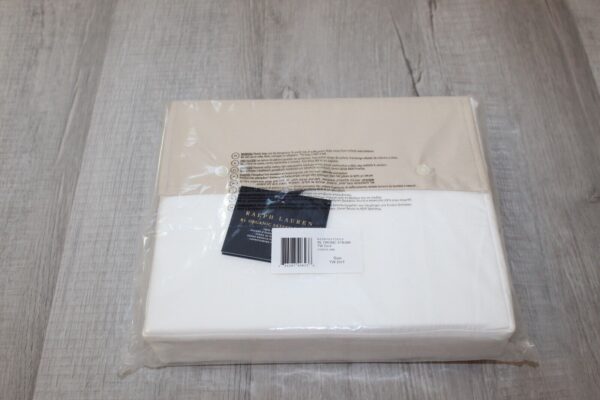 Ralph Lauren RL Organic Sateen Border Twin Duvet Cover Coastal Sand - Image 9
