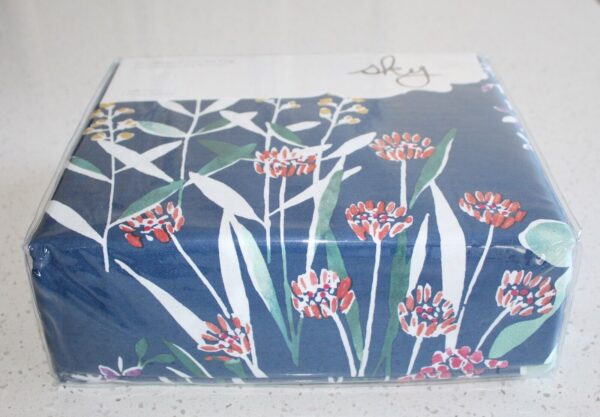 Sky Midnight Meadow 100% Cotton 3.- Pc King Duvet Cover Set - Image 6