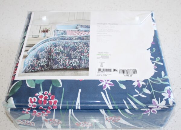 Sky Midnight Meadow 100% Cotton 3.- Pc King Duvet Cover Set - Image 7
