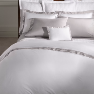 Ralph Lauren RL Organic Sateen Border Full/Queen Duvet Cover True Platinum