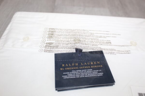 Ralph Lauren Organic Sateen Border Full/Queen Duvet Cover  Parchment - Image 7