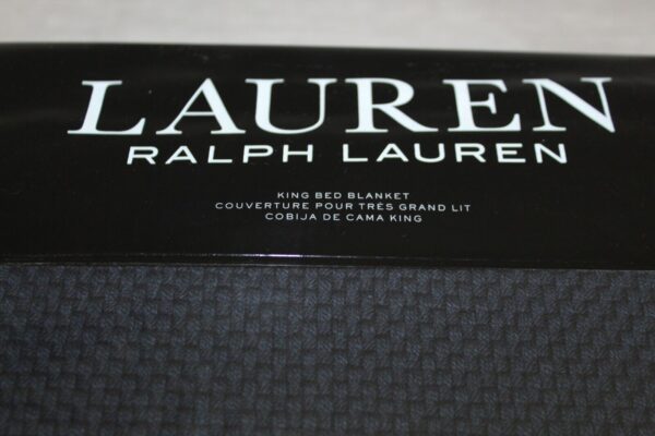 LAUREN RALPH LAUREN King Classic Weave Blanket  Navy - Image 6