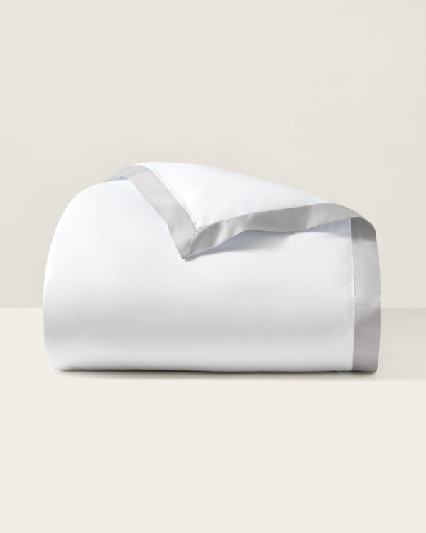 Ralph Lauren RL Organic Sateen Border King Duvet Cover Platinum - Image 3