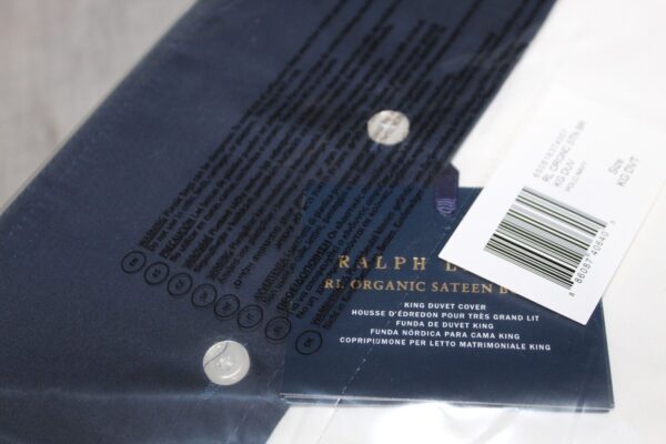 Ralph Lauren RL Organic Sateen Border King Duvet Cover  Polo Navy - Image 8